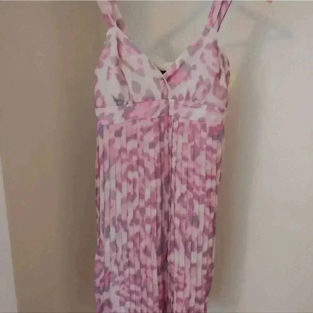 Silk Pink leopard dress